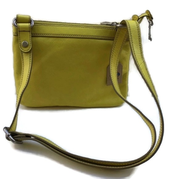 Fossil Bags Fossil Yellow Leather Crossbody Bag Poshmark